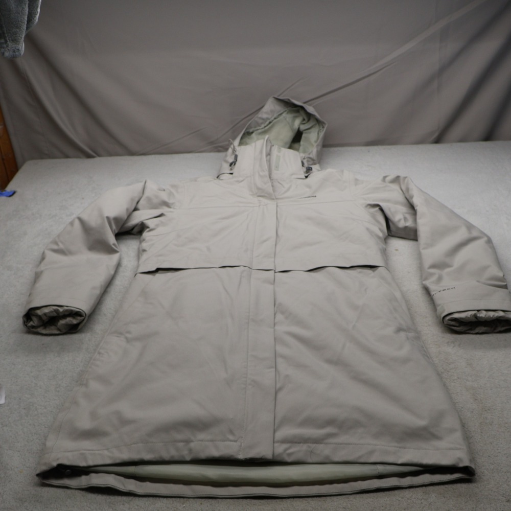 Columbia Jacket Women Small Tan Beige Omni-Heat Long Valley Removable Liner 3in1